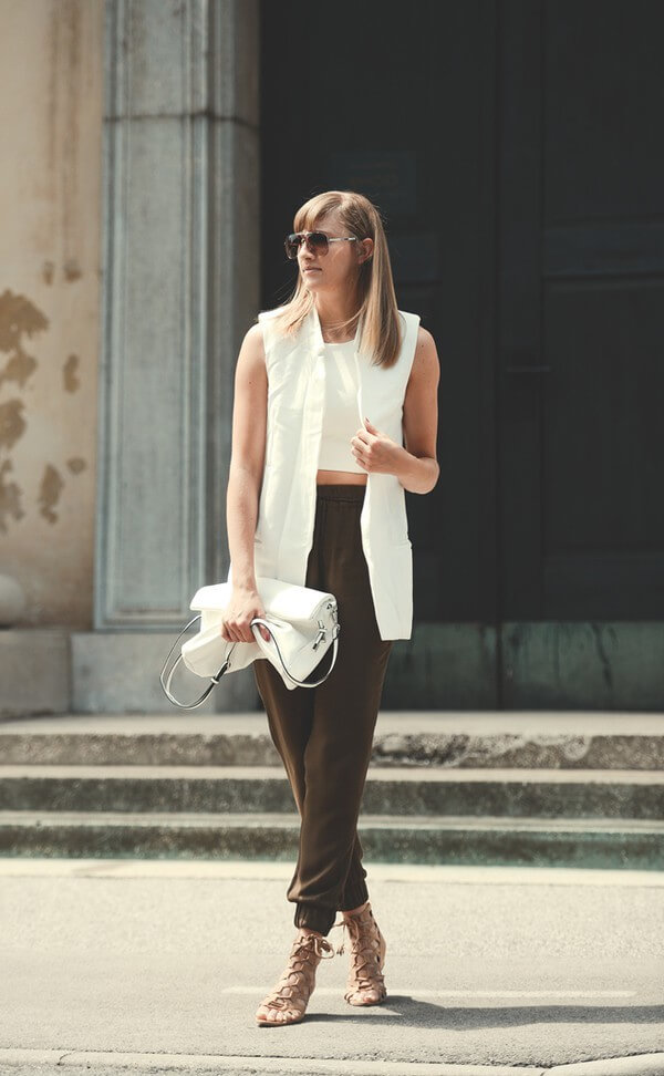 Сочетание с базовыми оттенками - Сочетание болотного с белым