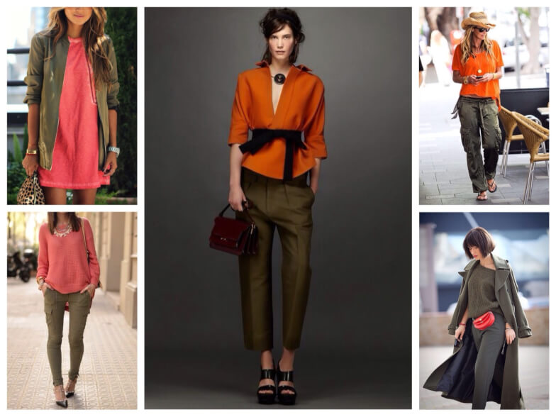 Сочетание с яркими оттенками - Сочетание болотного с желтым