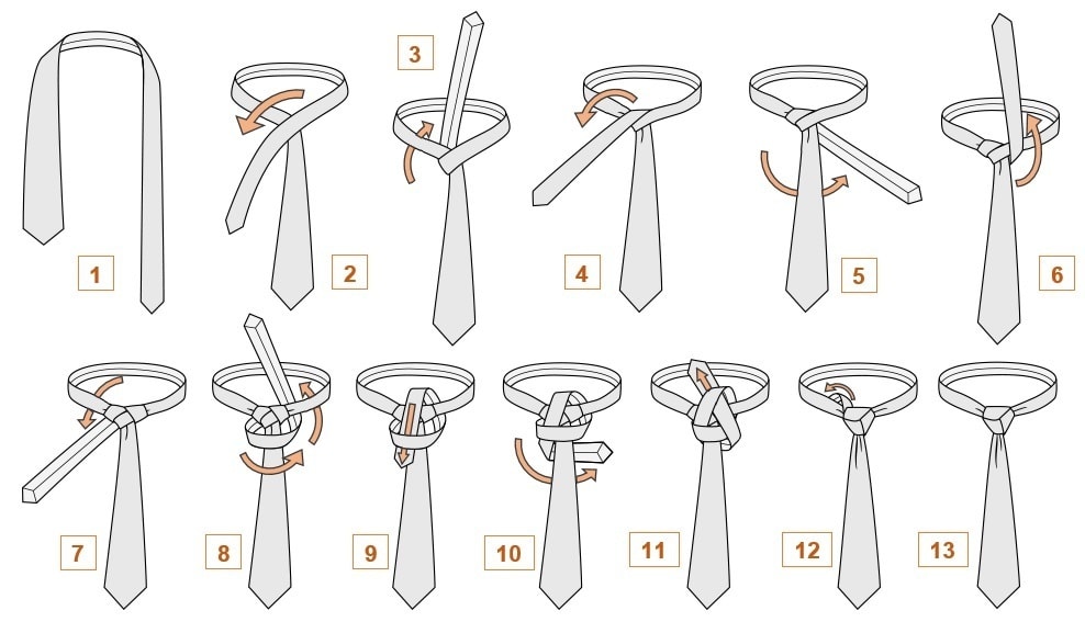 Как завязывать галстук